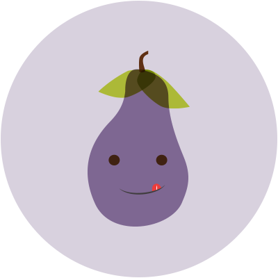 Cartoon Eggplant Icon