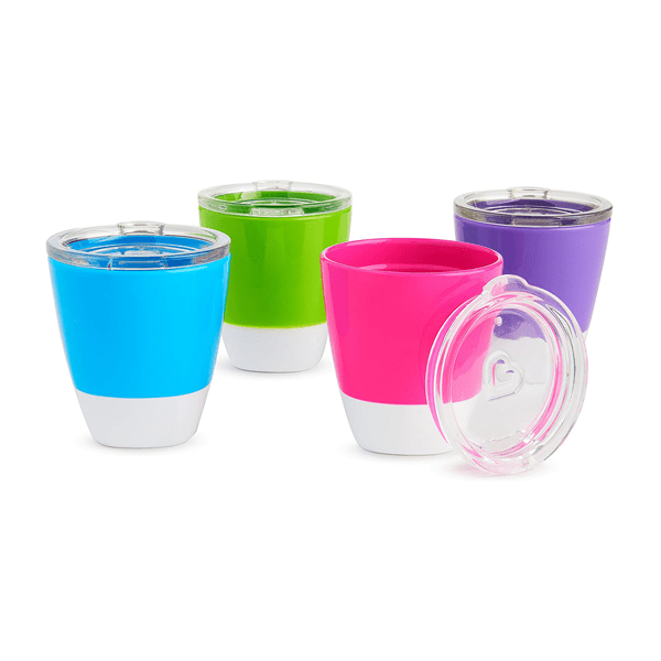 4 colorful cups for baby.