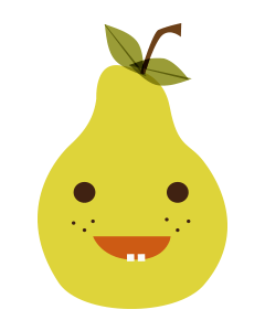 Cartoon pear illustration