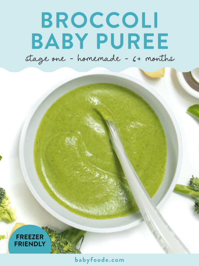 The Best Broccoli Baby Food Puree (Stage One) Baby Foode