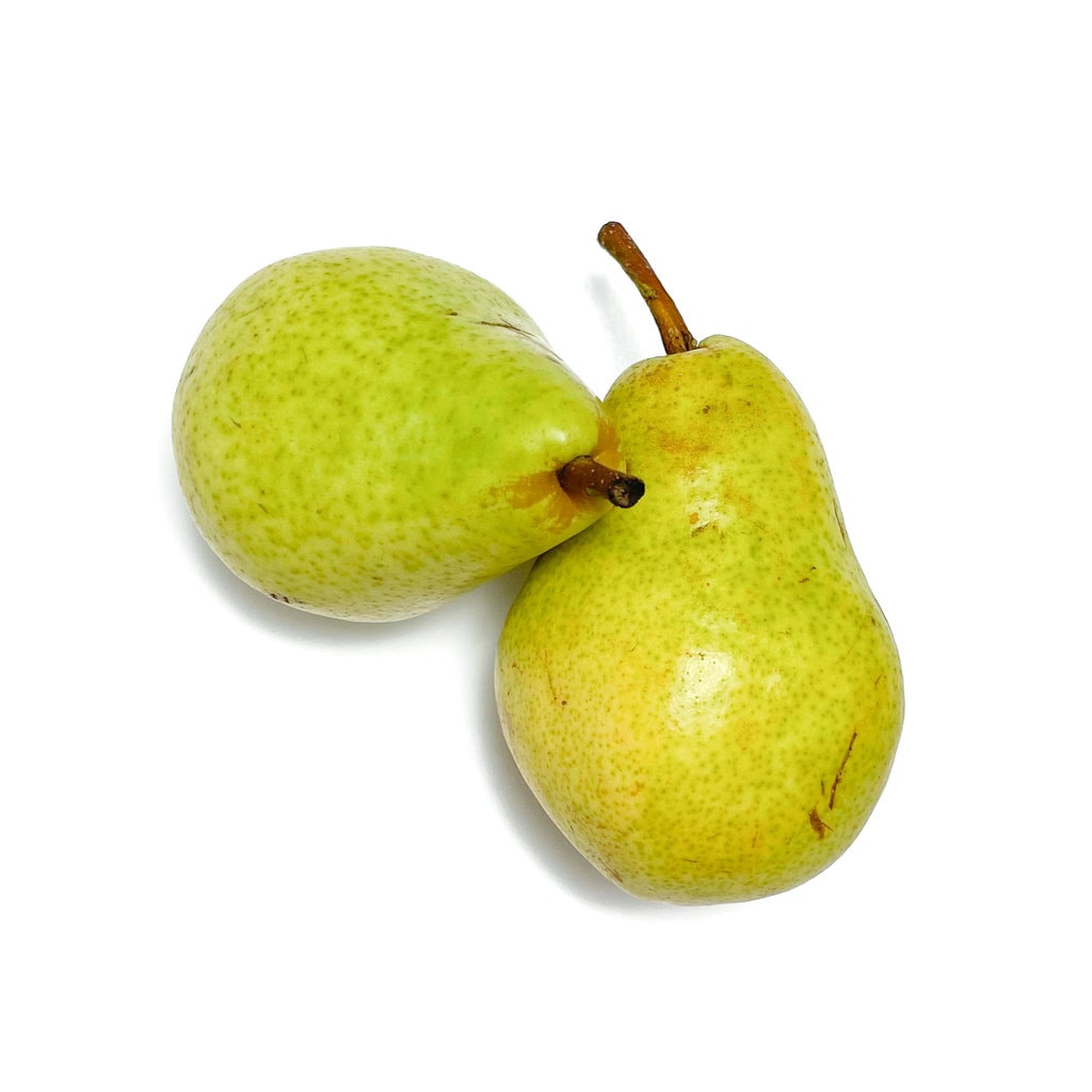 Two pears sitting on our way background