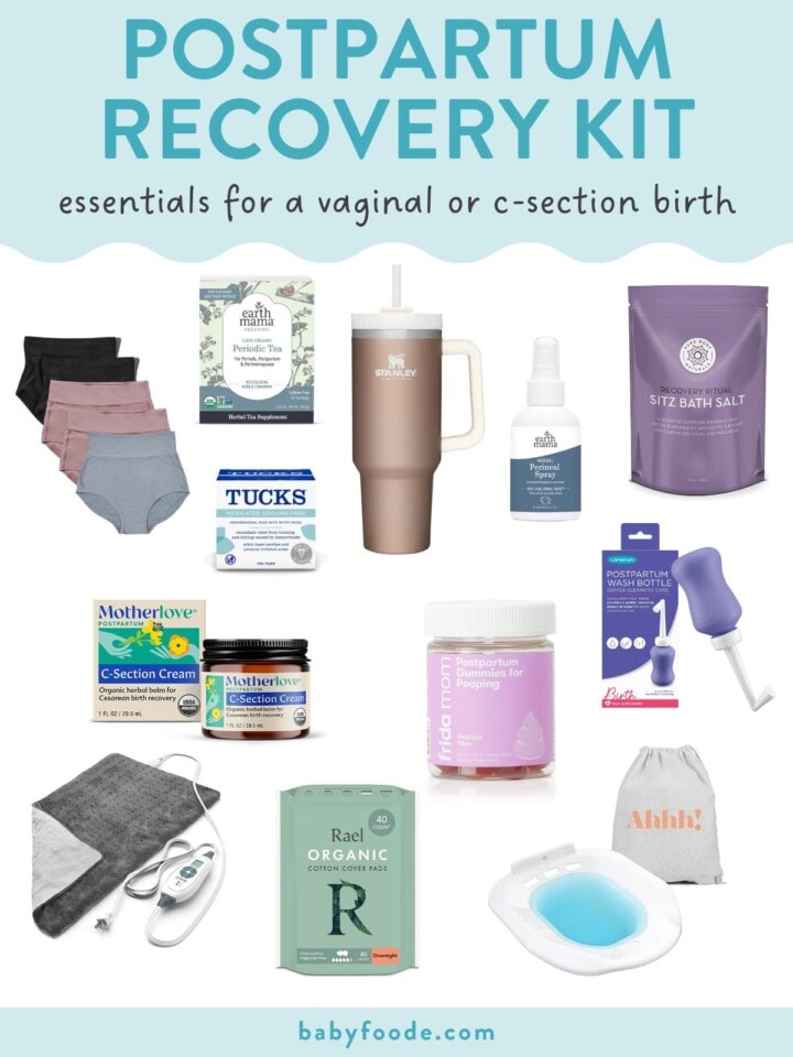 Postpartum Recovery Kit Essentials (Vaginal & CSection) Baby Foode