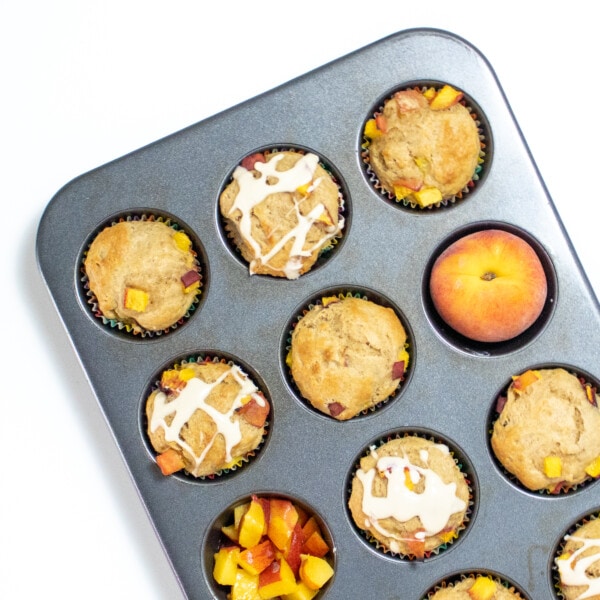 Healthy Peach Muffins (Fresh or Frozen Peaches) Baby Foode