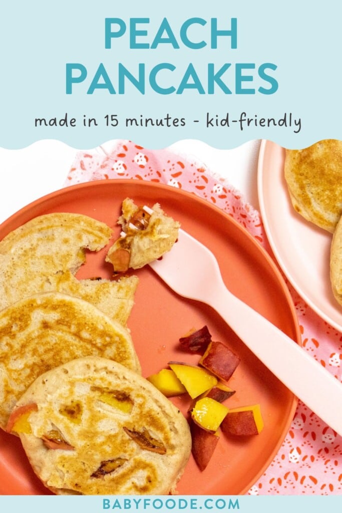 Fluffy Peach Pancakes (super easy!) Baby Foode