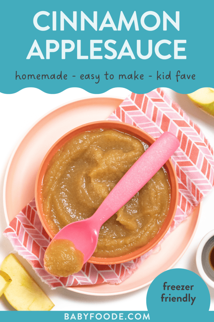 Homemade 20Minute Cinnamon Applesauce Baby Foode